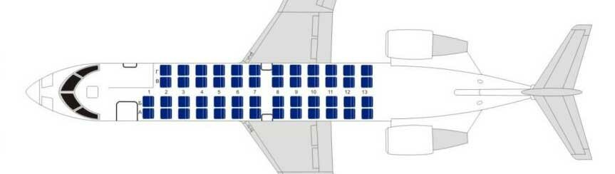 Схема салона Bombardier CRJ